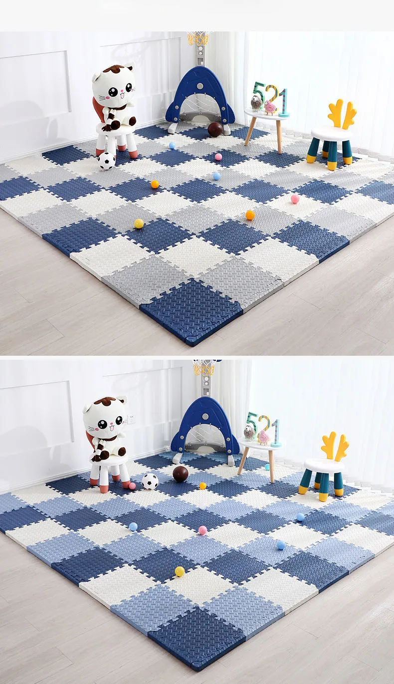 PlayMatix - Tapis Puzzle Doux et Coloré en Mousse EVA pour Enfants, 30x30cm - Idéal pour Chambre d'Enfant et Aires de Jeu