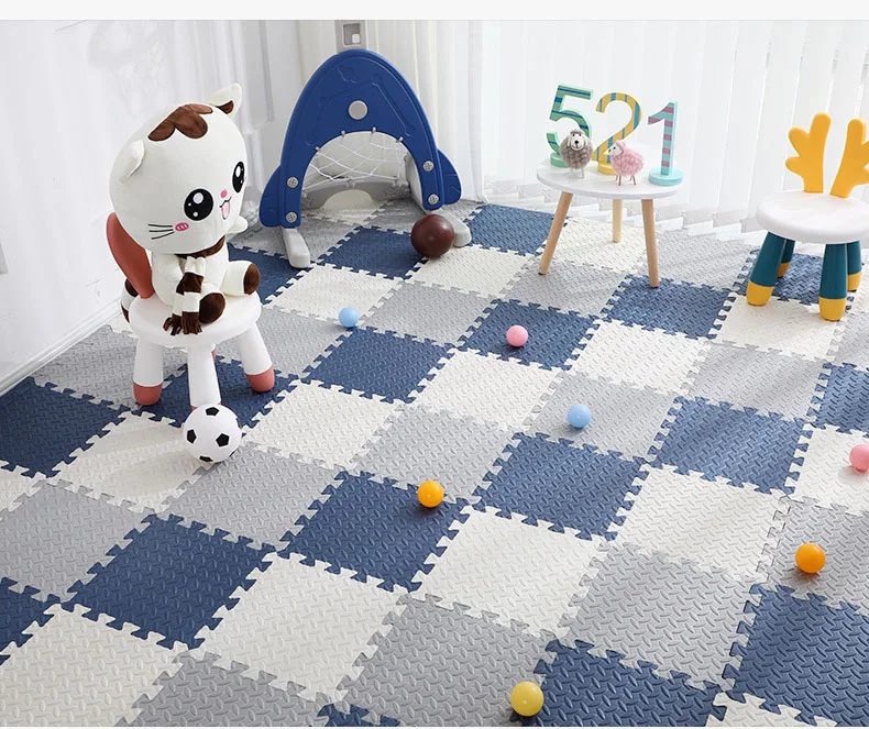 PlayMatix - Tapis Puzzle Doux et Coloré en Mousse EVA pour Enfants, 30x30cm - Idéal pour Chambre d'Enfant et Aires de Jeu